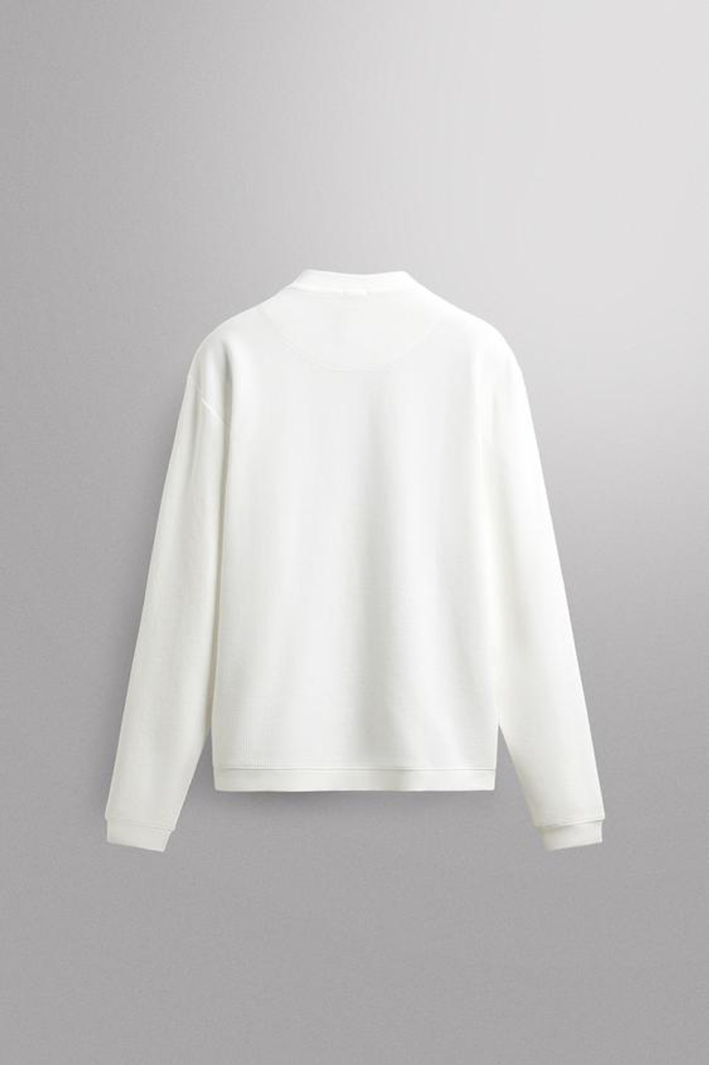 ZARA ТОЛСТОВКА ДЛЯ ТРЕНИРОВОК С ВАФЕЛЬНОЙ ФАКТУРОЙ, БЕЛЫЙ