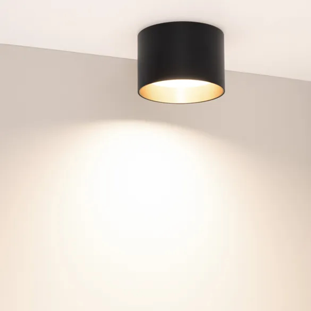 Светильник SP-BISCOTTO-R120-12W Warm3300-MIX (BK-GD, 80 deg, 230V) (Arlight, IP54 Металл, 5 лет) 055026