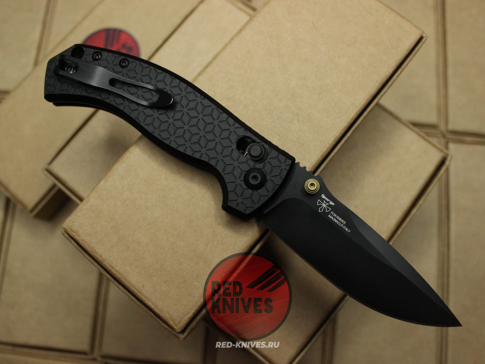 Нож FOX Knives FX-560 ANZU BLACK А+++ - черная рукоять, черный клинок