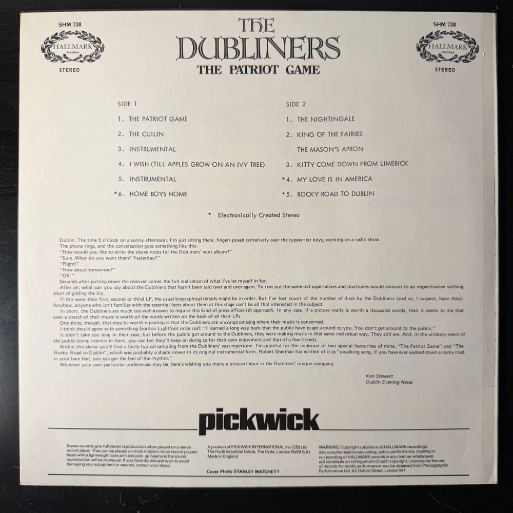 The Dubliners – The Patriot Game (Англия 1971г.)
