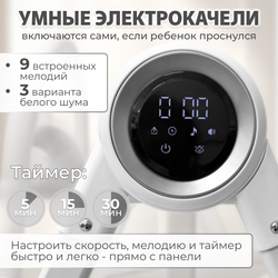 Стульчик для кормления-электрокачели BubaGO Mateo 4в1