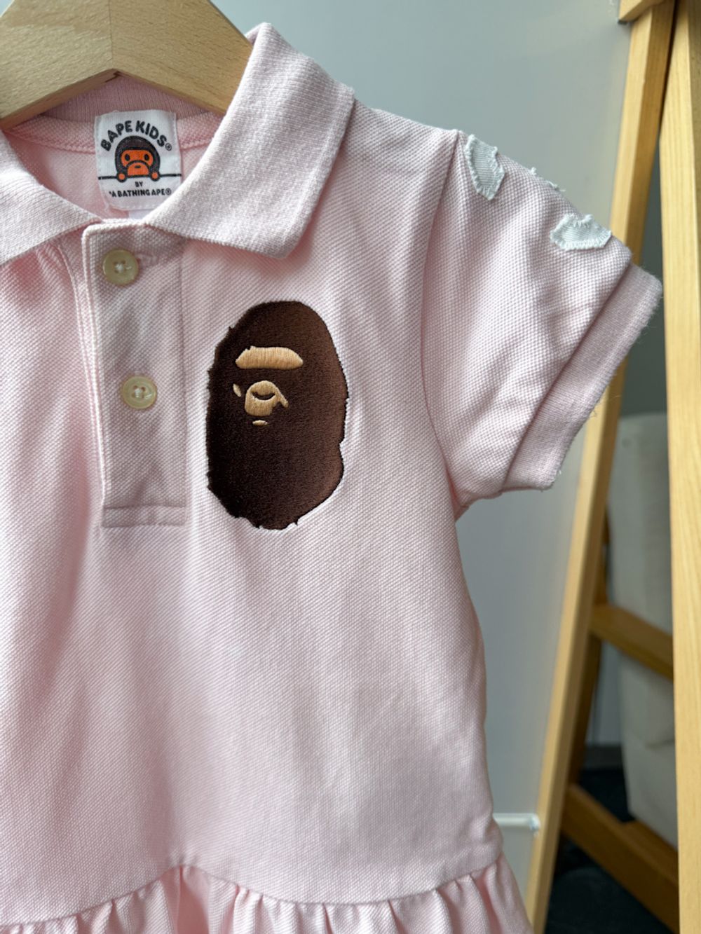 Хлопковое платье-поло Bape Kids, 86