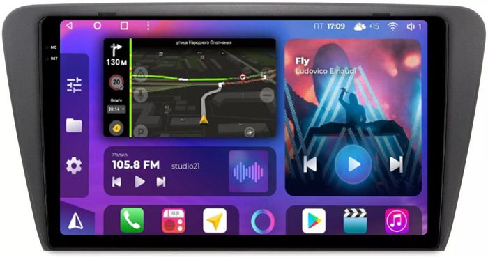 Магнитола для Skoda Octavia A7 2013-2020 - FarCar BM483M-2K монитор 10.36" 2K QLED на Android 14, Быстрая, CarPlay, 4G SIM-слот