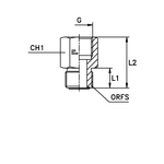 Адаптер AS D10 ORFS 11/16 - BSP 1/4