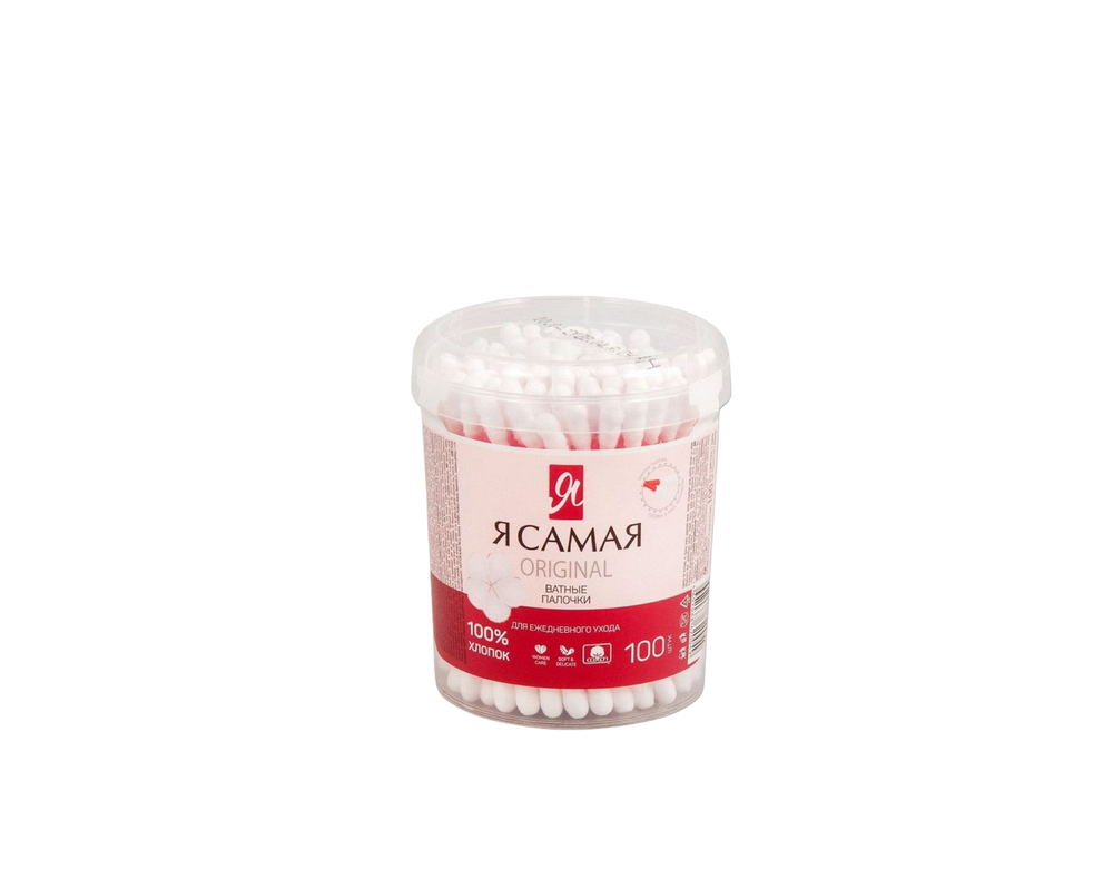 Ватные палочки Я САМАЯ ORIGINAL стакан круглый 100 шт