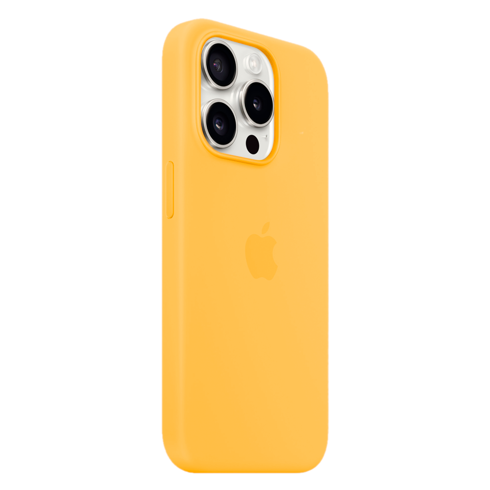 Силиконовый чехол с поддержкой MagSafe Apple Silicone Case для iPhone 15 Pro, Sunshine (Лучезарный желтый)