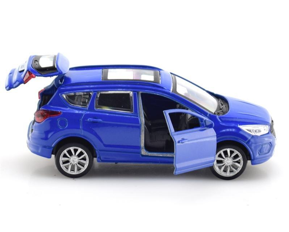 Модель ин. мет. "Ford Kuga" 12см. открыв. двери, синий, коробка KUGA-BU (Технопарк)