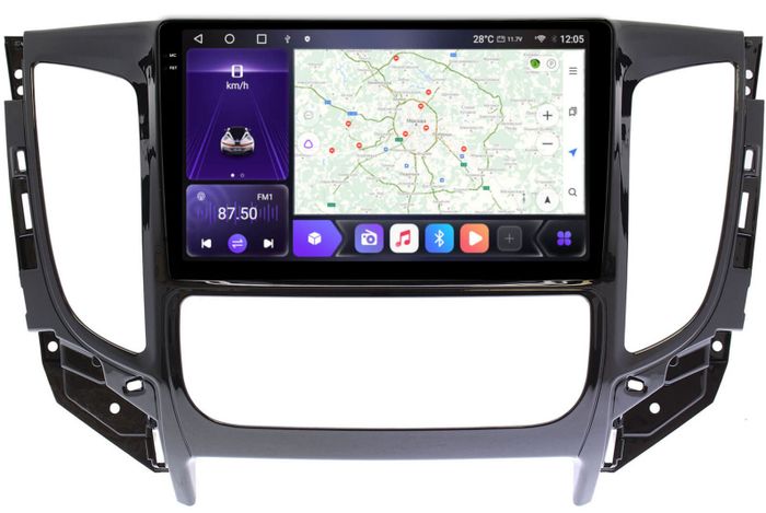 Магнитола для Mitsubishi L200 5 2015-2019 (климат), Pajero Sport 3 2016-2023 (МКПП), FIAT Fullback - Kuberg OL-9567-2 QLed+2K, Android 12, Быстрая, CarPlay, 4G SIM-слот