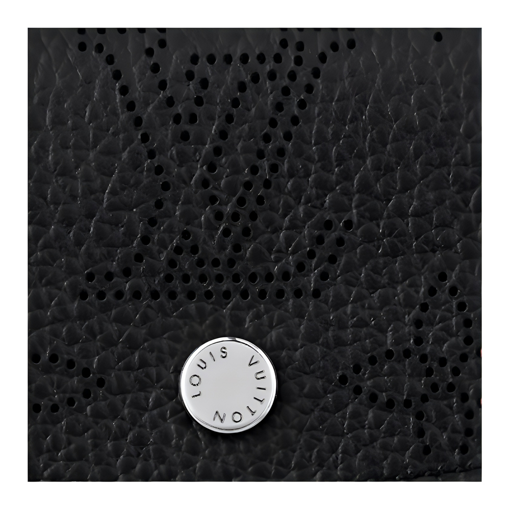 LOUIS VUITTON Cow Leather Key Pouch Women"s Black