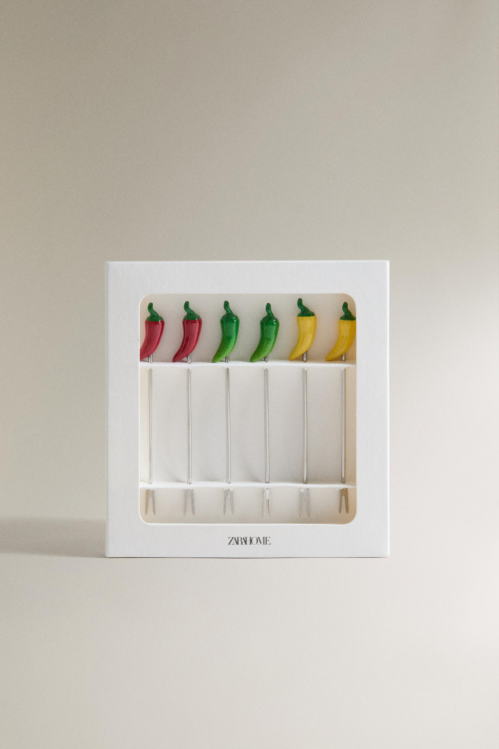 ZARA HOME НАБОР МЕТАЛЛИЧЕСКИХ ШПАЖЕК, КРАСНЫЙ