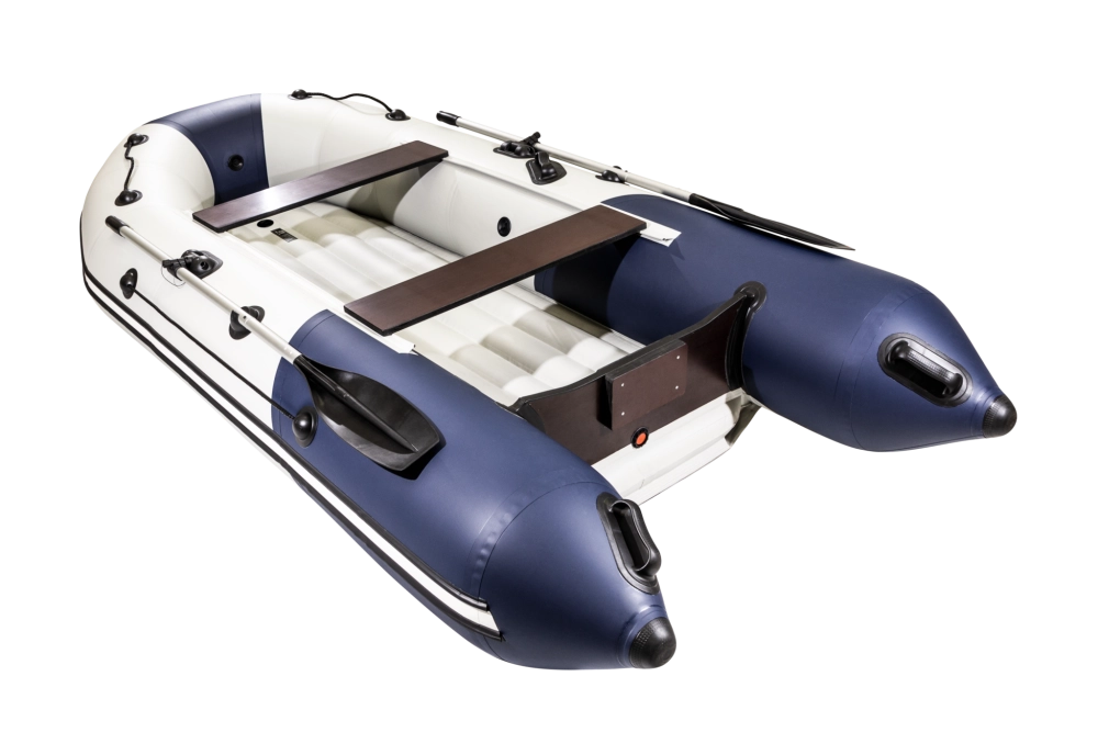 Лодка Таймень NX 3200 НДНД, 3200*1500*420 мм., цвет серый - синий