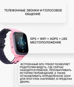Детские умные часы Smart Baby Watch LT-25 4G Wi-Fi, розовый