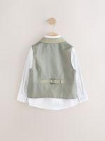 Комплект из трех предметов для мальчика Next E58-835, Зеленый, Белый