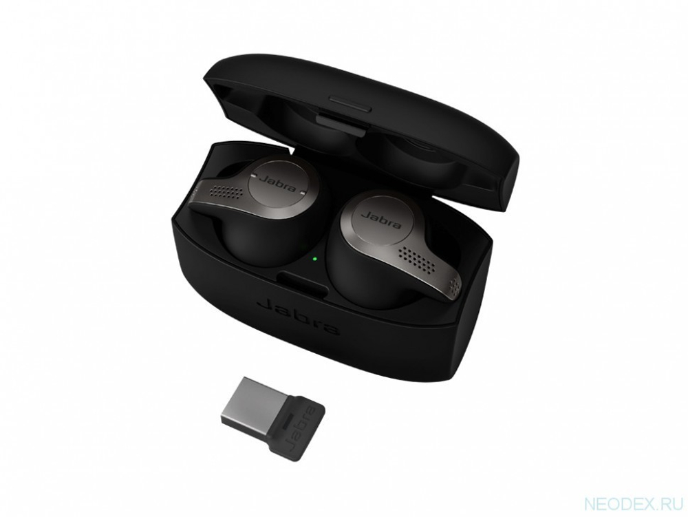 Jabra Evolve 65t беспроводная гарнитура Titanium Black, Bluetooth, Link 370, UC ( 6598-832-209 )