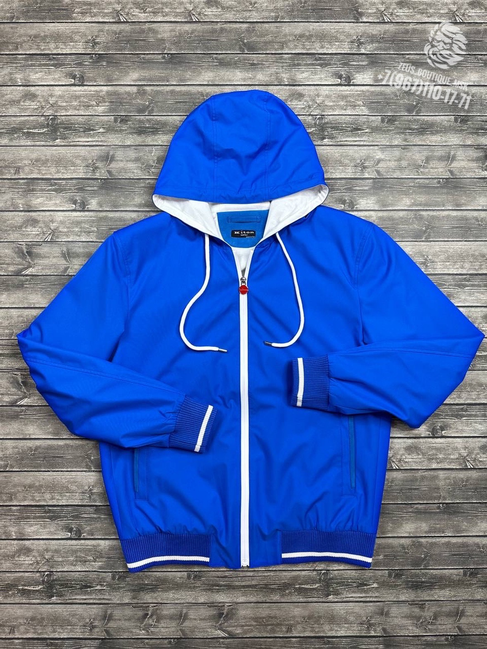Бомбер с капюшоном Kiton
