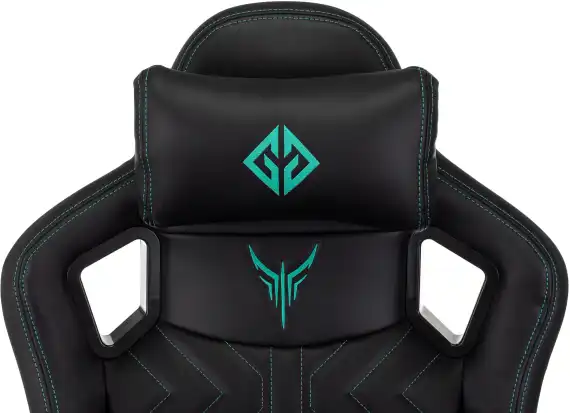 Кресло игровое Knight Titgame черный экокожа с подголов. крестов. пластик