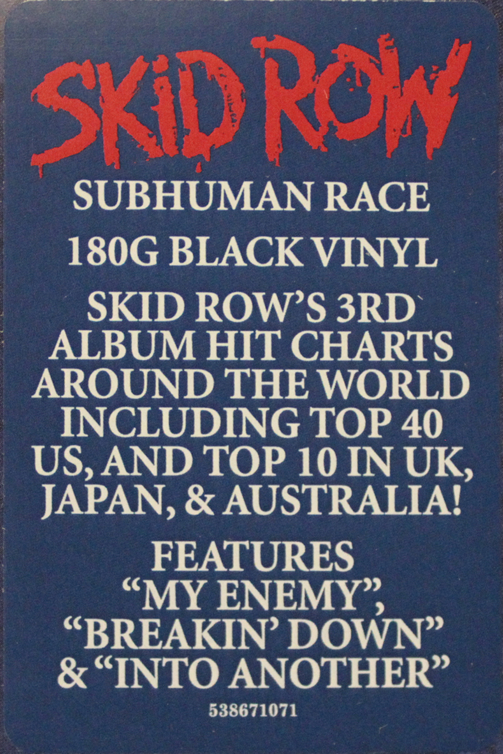 Skid Row / Subhuman Race (2LP)