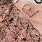 Вышивка на сетке розовая/черная 23 см