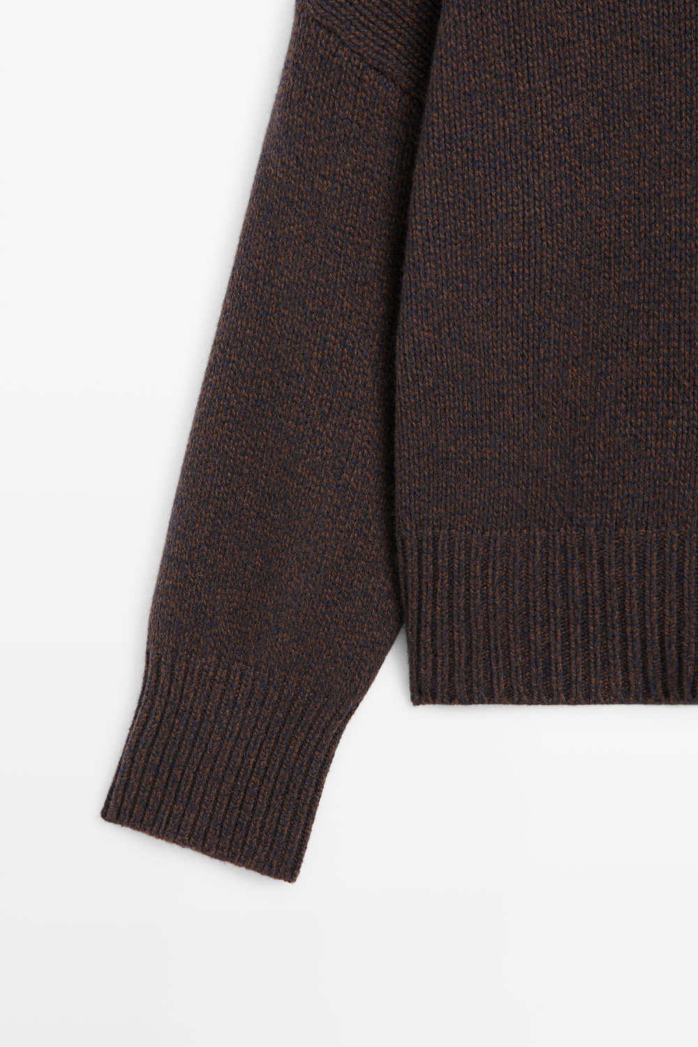 Massimo Dutti Свитер оверсайз из 100% шерсти, коричневый