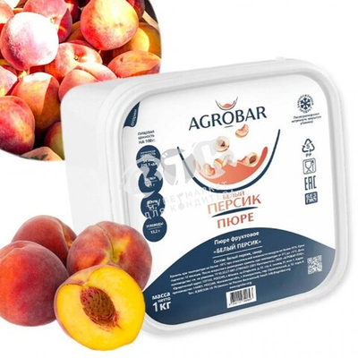 Пюре замороженное Белый Персик "Agrobar" 1 кг (Россия)