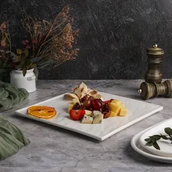 Блюдо квадратное 25,5*25,5 см h1,5 см Relief белое фарфор P.L. Proff Cuisine [3]