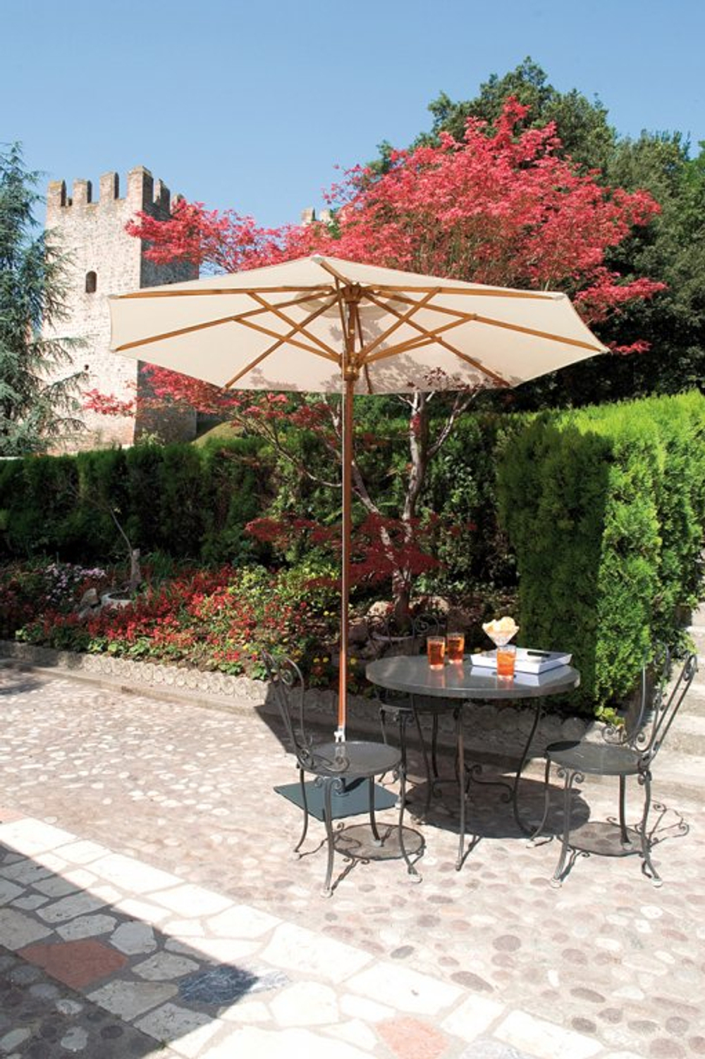 Зонт профессиональный Ø3 м Scolaro Palladio Standard, натуральный, слоновая кость