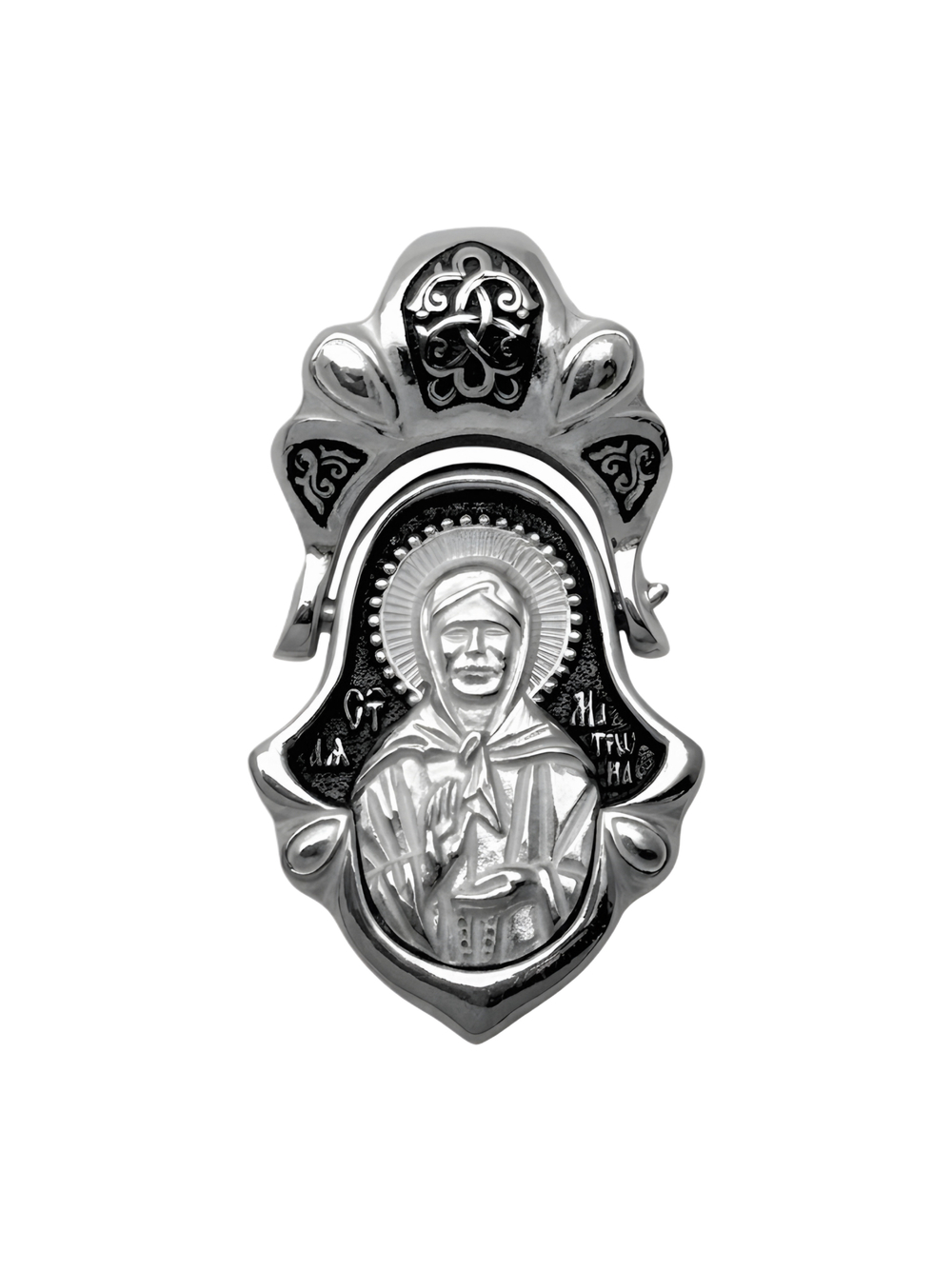 Образок из серебра/Чернение/Матрона