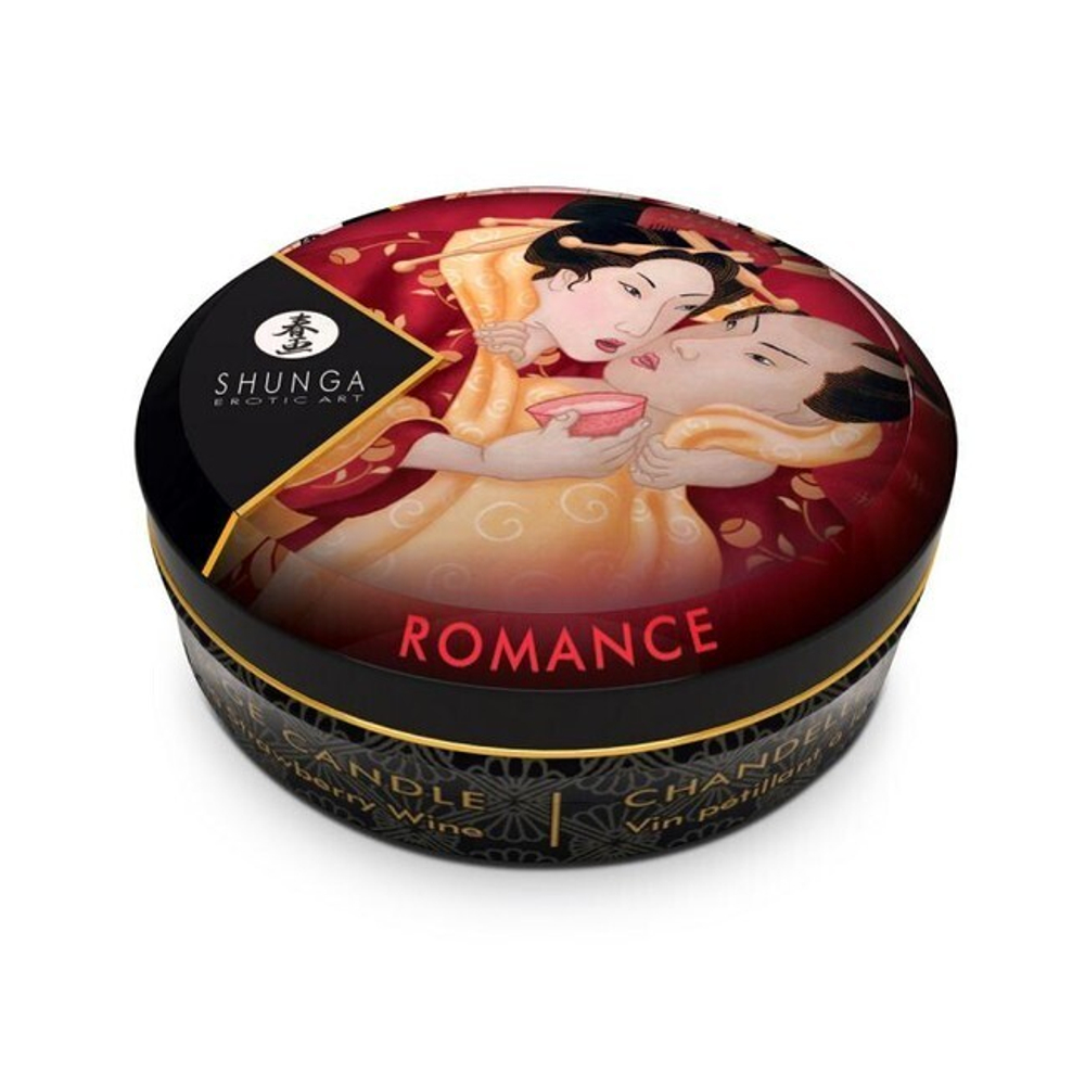 Свеча-массажное масло Romance (аромат клубники и шампанского) 30 мл (Цвет: белый)