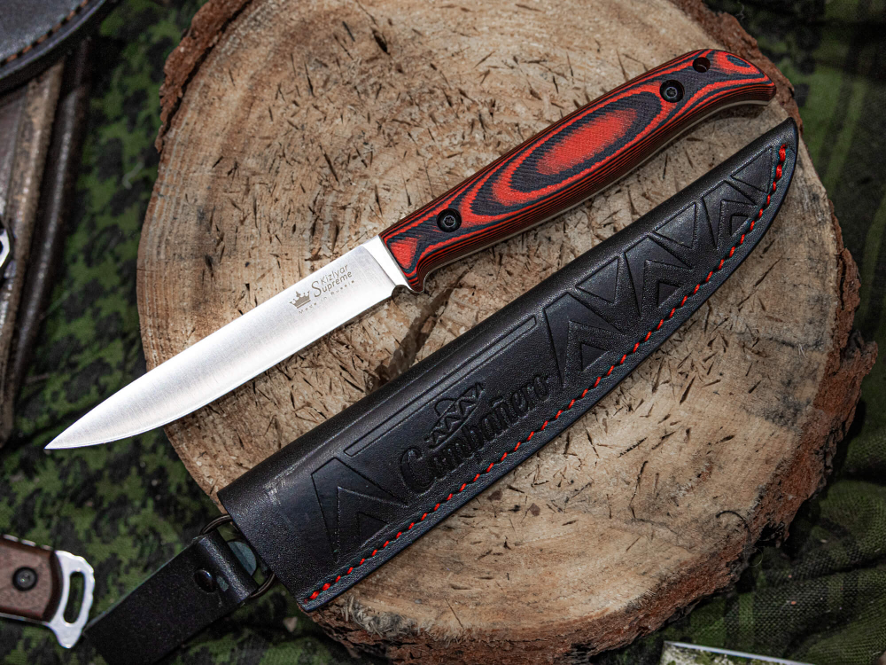 Туристический нож Companero AUS-10Co (Cryo) Black-Red G10