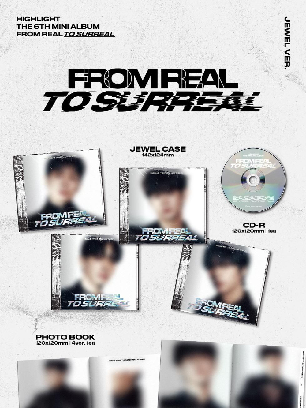 Альбом HIGHLIGHT - FROM REAL TO SURREAL 6th Mini Album JEWEL 4 Version SET