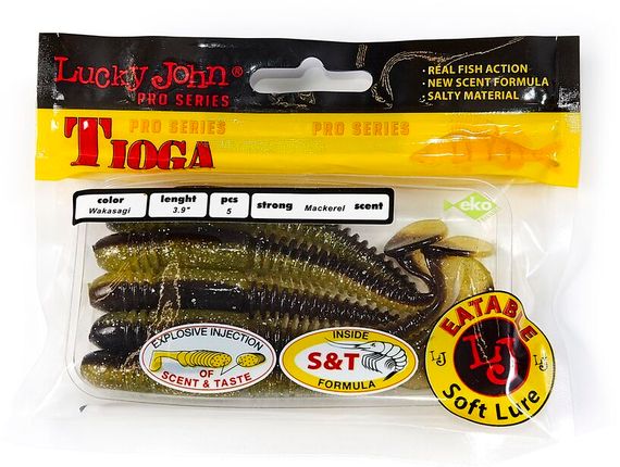 Виброхвосты съедобные LJ Pro Series TIOGA 3.9in (10 см), цв. T36, 5 шт.