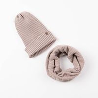 Шапка тыква из смесовой шерсти однослойная с отворотом "Мокко"