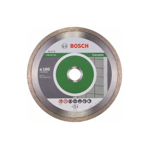 Алмазный отрезной круг по керамике Standard for Ceramic 180x22.23x1.6x7 мм BOSCH 2608602204