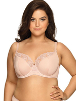 Бюстгальтер Freesia с сшивными чашками plus size и кружевом (Размер: 85I) (Цвет: черный)