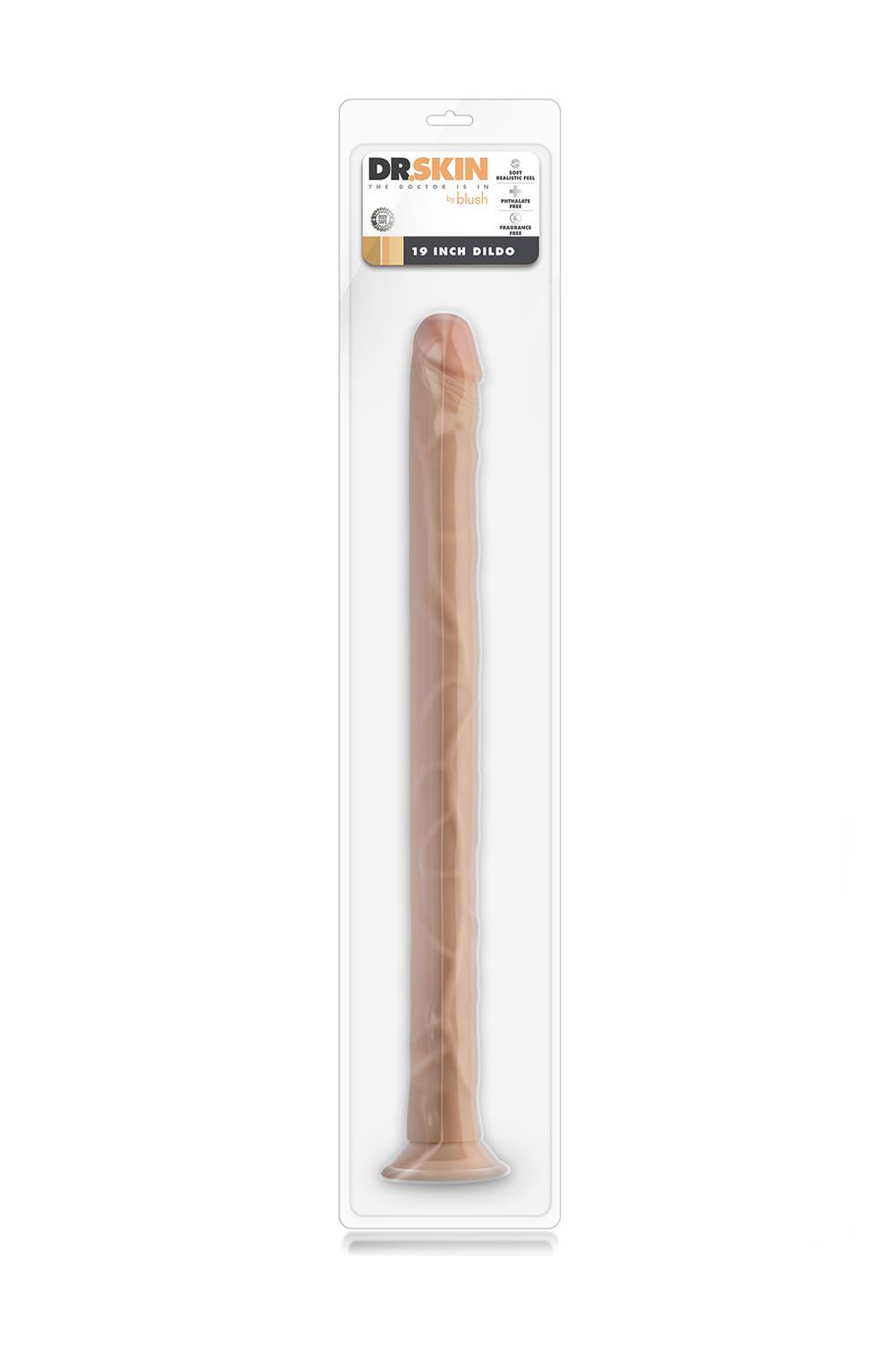 Телесный фаллоимитатор 19 Inch Long Realistic Dildo - 48,3 см. (Цвет: телесный)