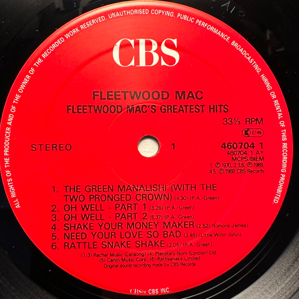 Fleetwood Mac - Fleetwood Mac's Greatest Hits (Англия)