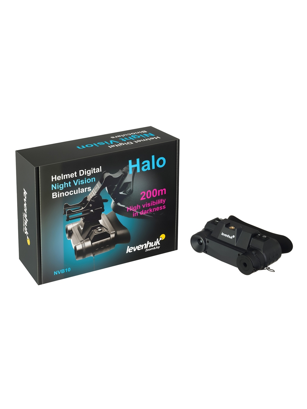 Бинокль цифровой ночного видения Levenhuk Halo NVB10 Helmet, с креплением на шлем