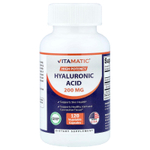 Vitamatic, Высокая эффективность, гиалуроновая кислота, 200 мг, 120 растительных капсул
