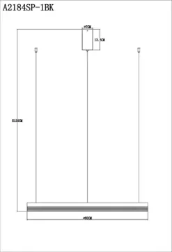 Подвесная люстра LED 100W 3000К-6000К A2184SP-1BK чёрный Mercury Arte Lamp