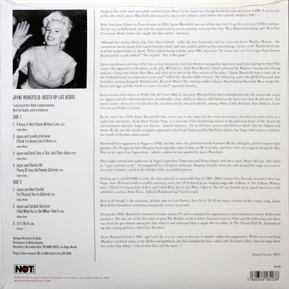 Jayne Mansfield / Busts Up Las Vegas (LP)
