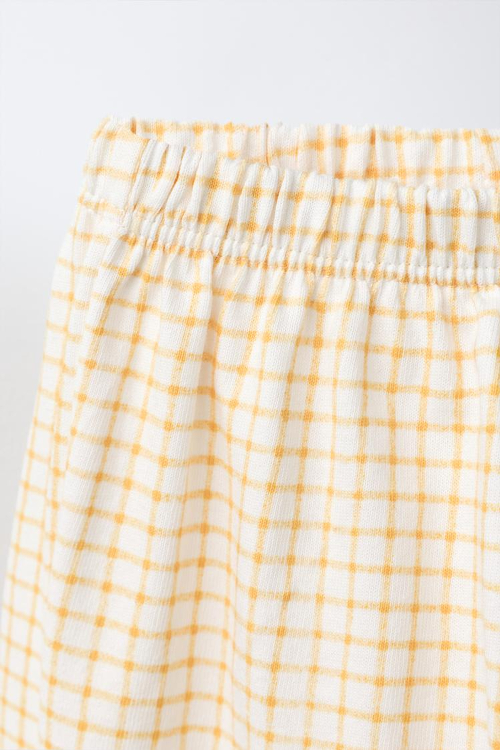 ZARA БРЮКИ В КЛЕТКУ, МЯГКИЙ ЖЕЛТЫЙ