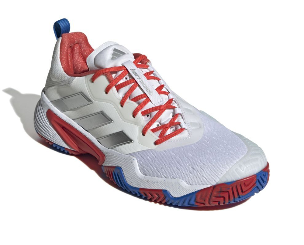 Мужские кроссовки теннисные Adidas Barricade M - белый