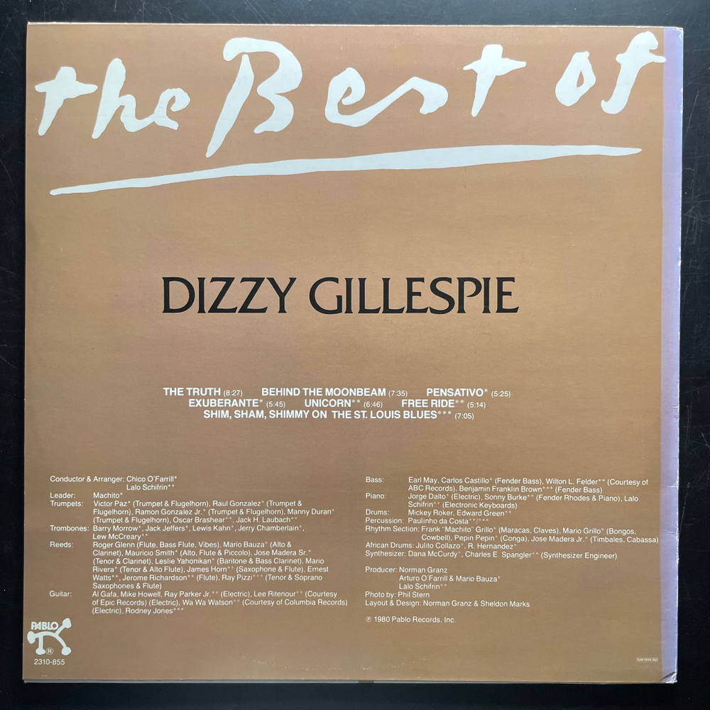 Dizzy Gillespie ‎– The Best Of Dizzy Gillespie (Скандинавия 1980г.)