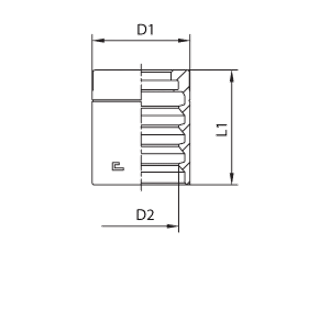 Муфта DN 10 1SN/2SC нерж.