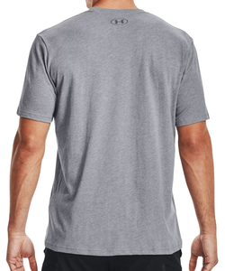 Мужская теннисная футболка Under Armour Sportstyle Logo SS - steel light heather/black