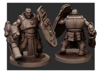 Astra Militarum Ogryn Огрин с гранатомётом и щитом миниатюра для AOS,Waha, Настольная игра, НРИ, Варгейм, РПГ
