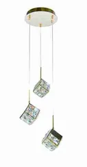 Светильник подвесной светодиодный NewRgy 6009E/3A GOLD+CLEAR, 27 Вт, золотой и прозрачный
