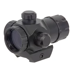 Коллиматор Target Optic 1x21, Weaver, красная марка, точка 2 MOA - вид сзади в пол-оборота