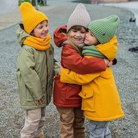 Шапка свечка из смесовой шерсти однослойная с отворотом "Мокко"