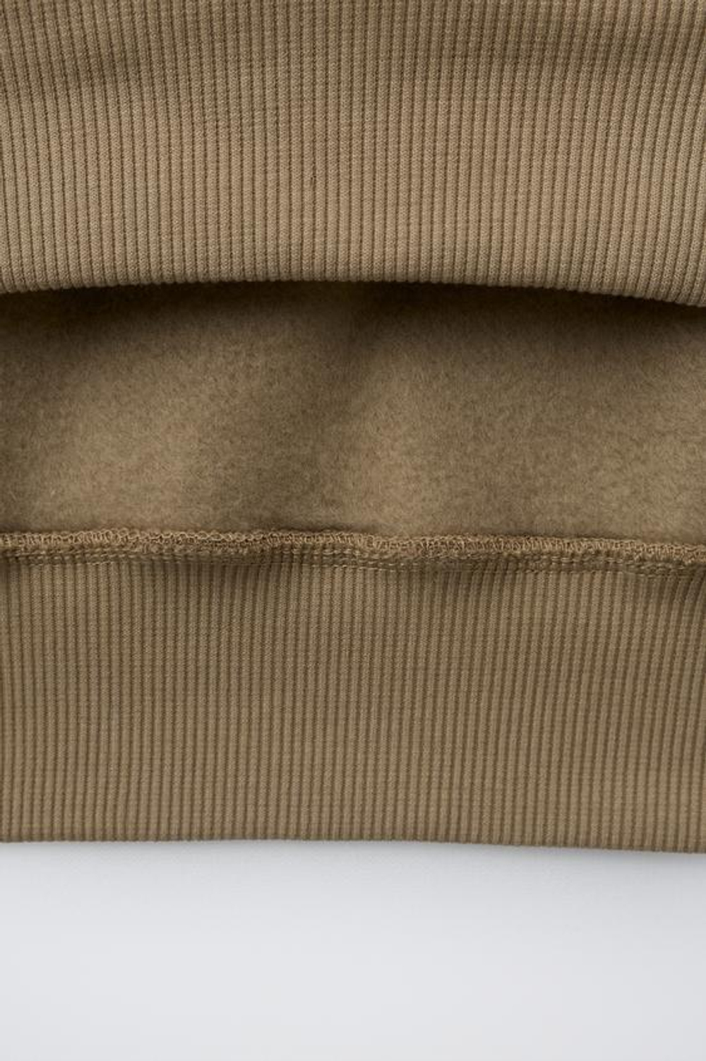 ZARA ОДНОТОННОЕ ХУДИ, СВЕТЛО-КОРИЧНЕВЫЙ